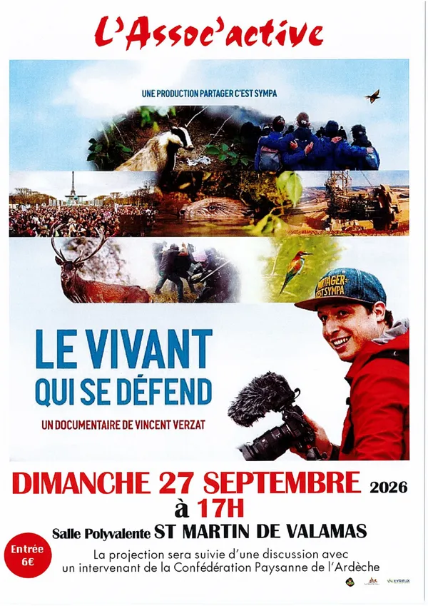 Projection du film "Le vivant qui se défend"