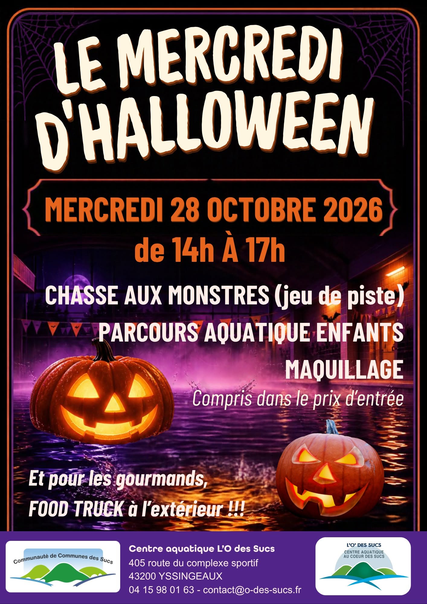 Le Mercredi d'Halloween au Centre Aquatique L'O' des Sucs
