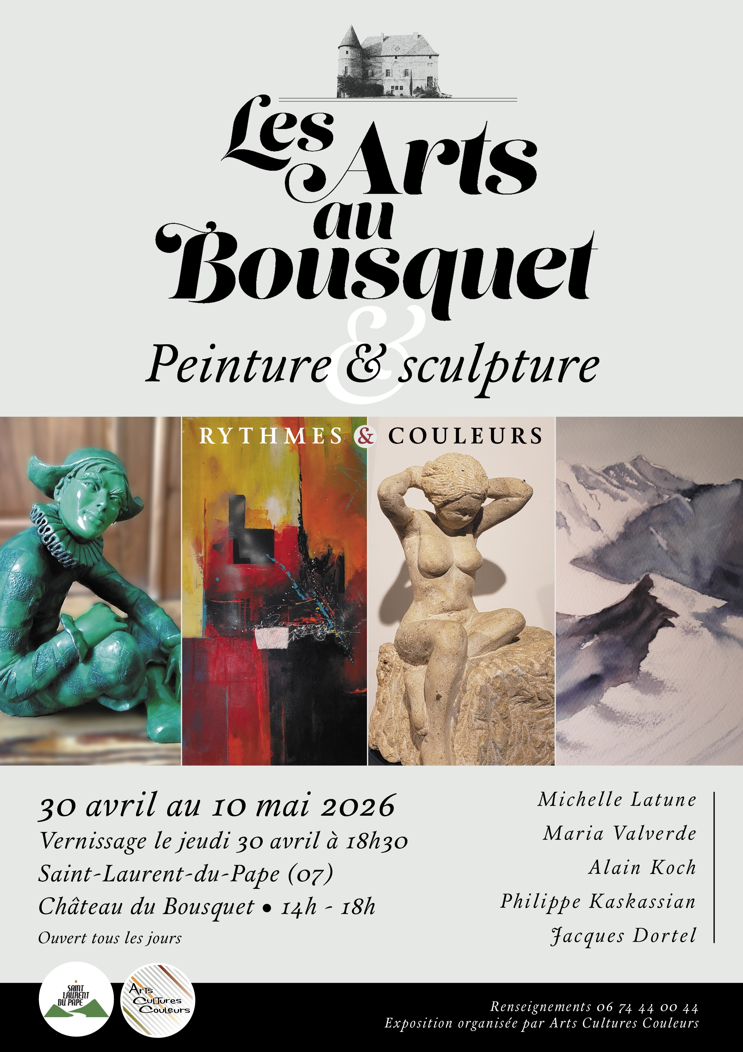 Vernissage de l'exposition "Rythmes et couleurs" (peintures et sculptures)