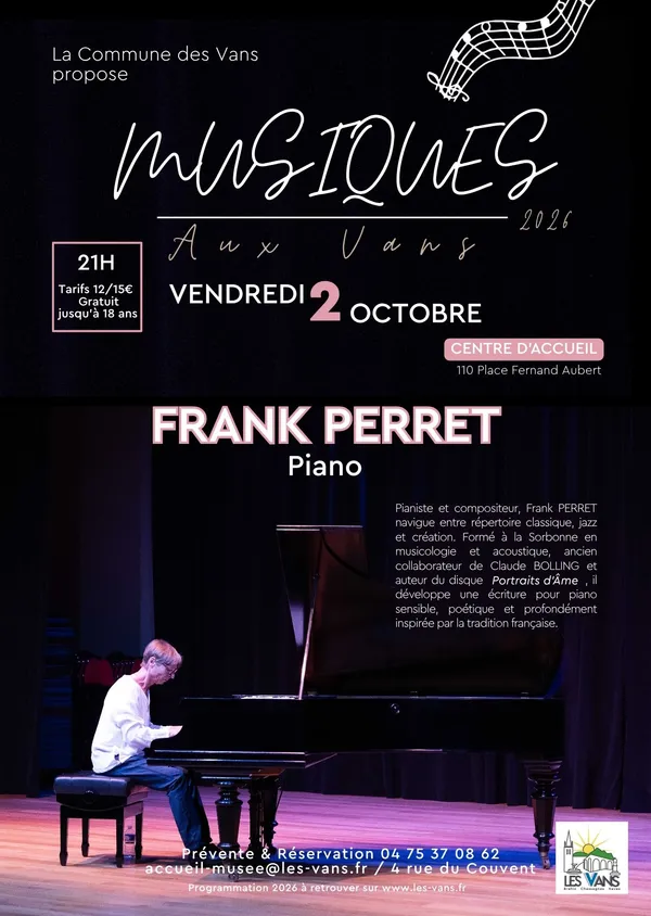 ANNULÉ - Concert : Franck Perret - Piano