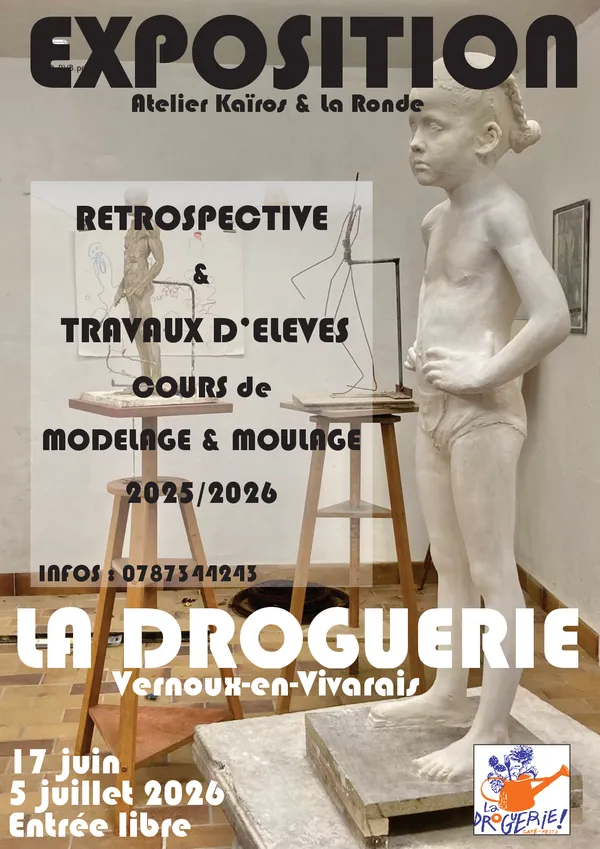 Exposition "Travaux des élèves des cours de modelage et de moulage de l'atelier Kaïros"