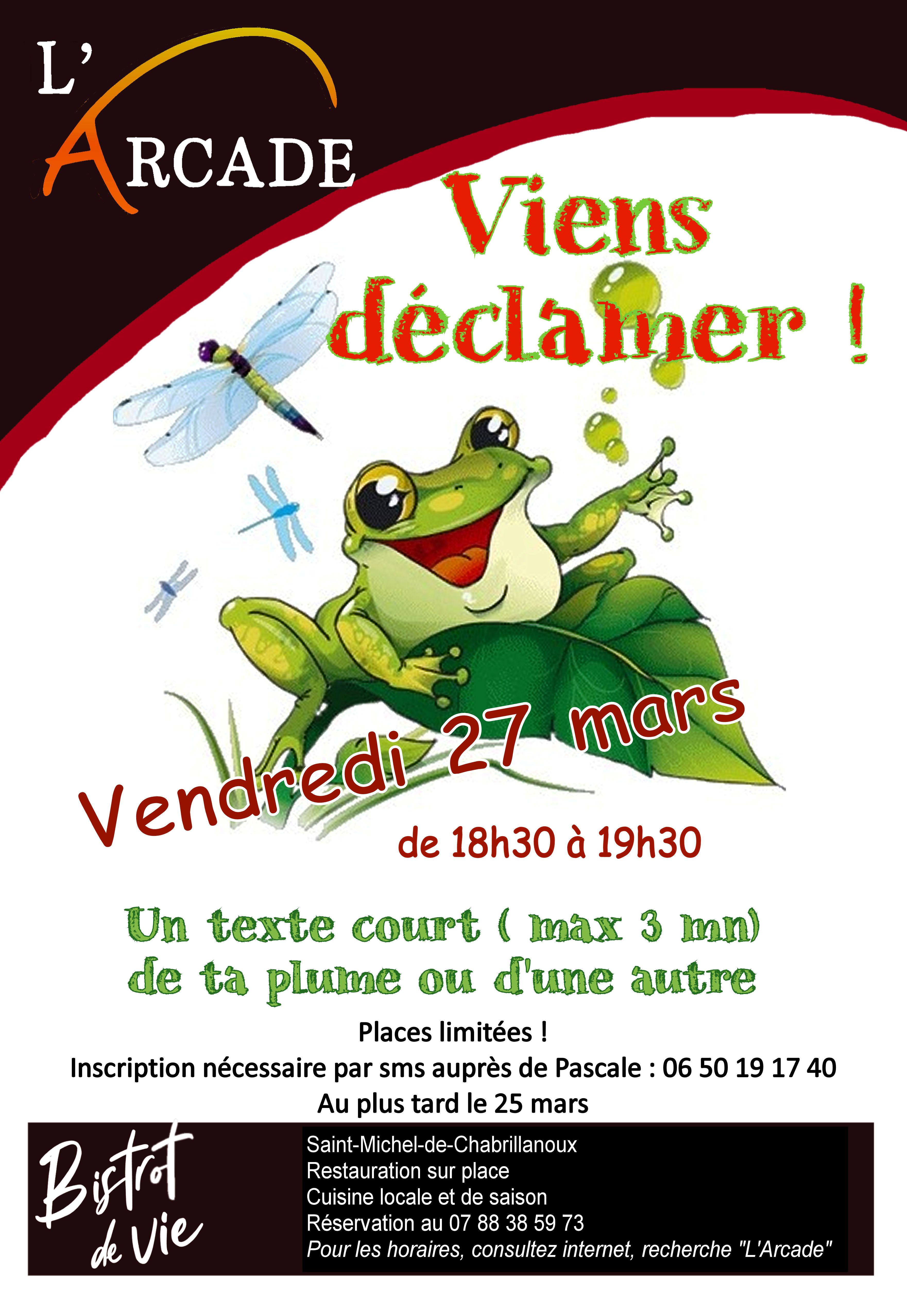 Soirée “Viens déclamer !”
