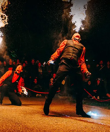 Soirée équestre et enflammée à la Forteresse de Polignac