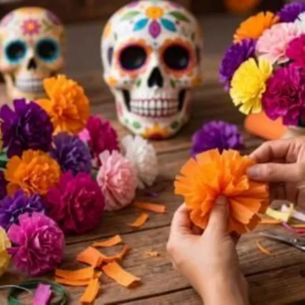 Atelier créatif "fleurs en papier crépon"