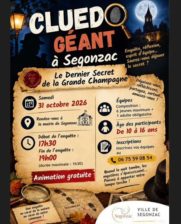 Cluedo géant à Segonzac