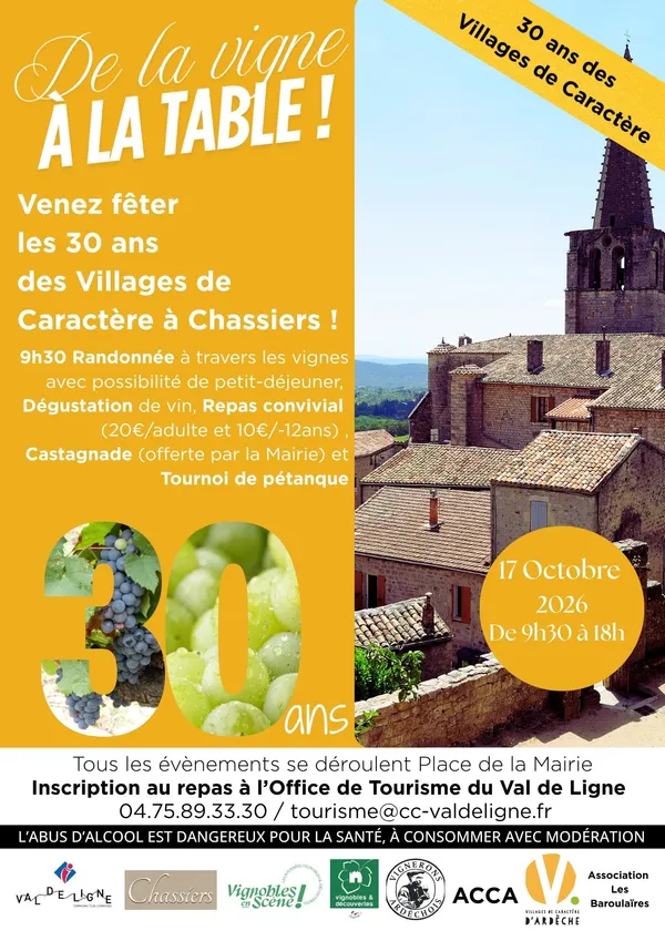 Chassiers fête son patrimoine : de la vigne à la table