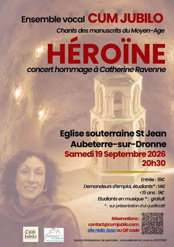 Concert de l'ensemble vocal CUM JUBILO en hommage à Catherine Ravenne