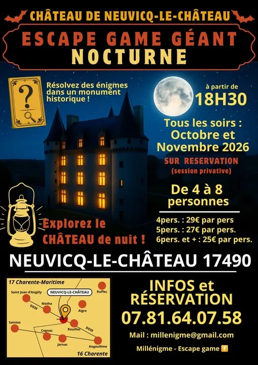 Escape game géant nocturne - Château de Neuvicq