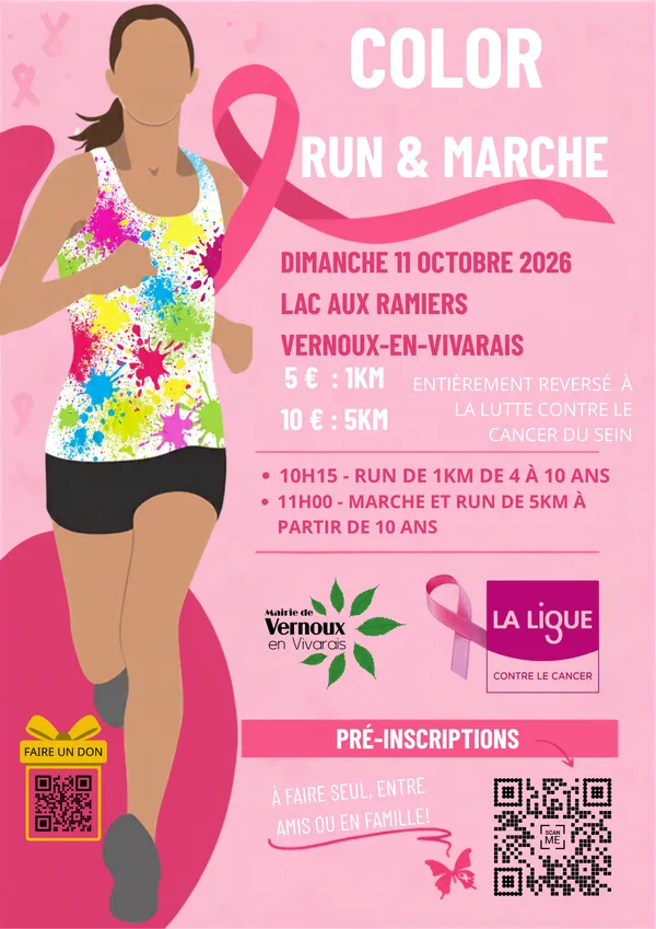 Octobre rose - "Color Run & marche" (course et marche festives et solidaires)