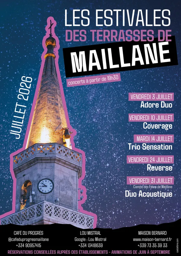 Les estivales des terrasses de Maillane juillet