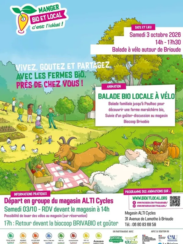 Balade bio locale à vélo