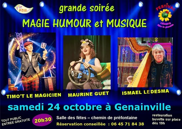 Festival Césarts-Soirée magie-humour-musique