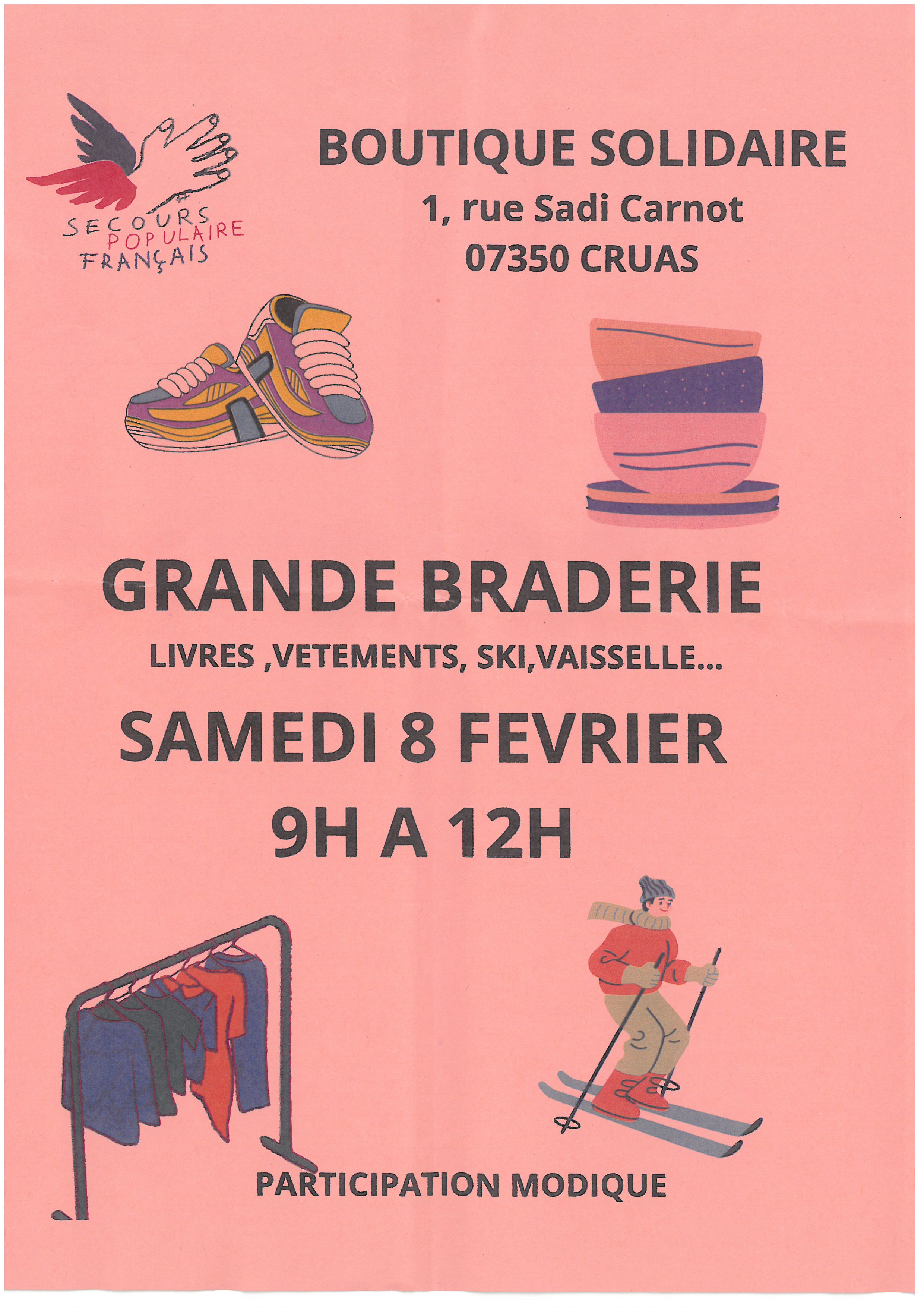Grande braderie de la boutique Solidaire