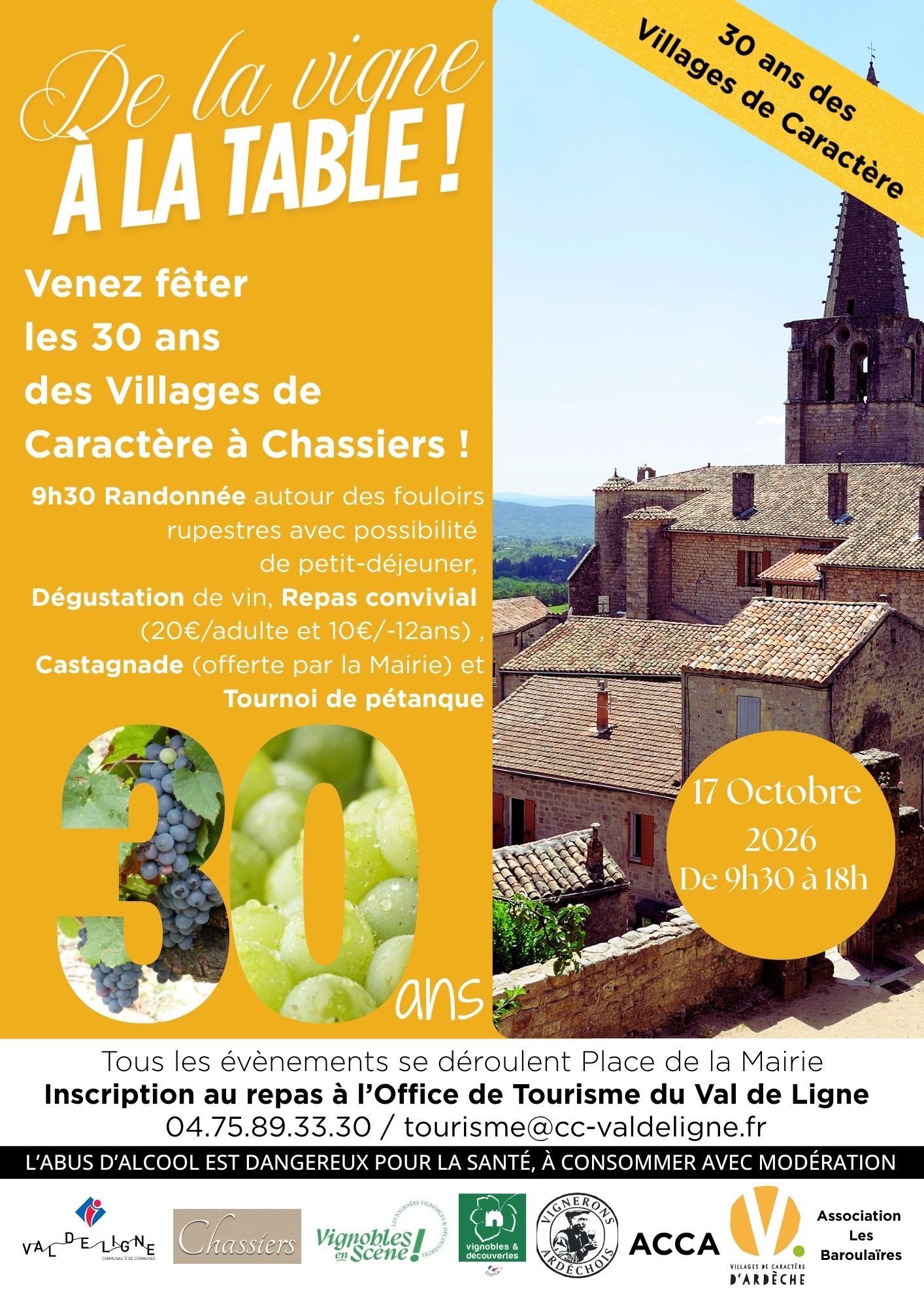 Chassiers fête son patrimoine : de la vigne à la table