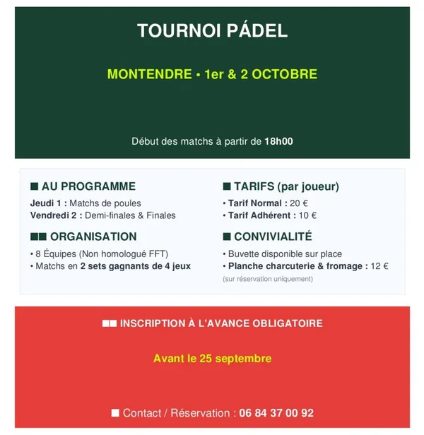 Tournoi de Padel