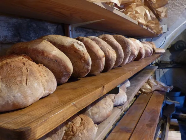 Fournées de pains et de brioches cuites au four à bois