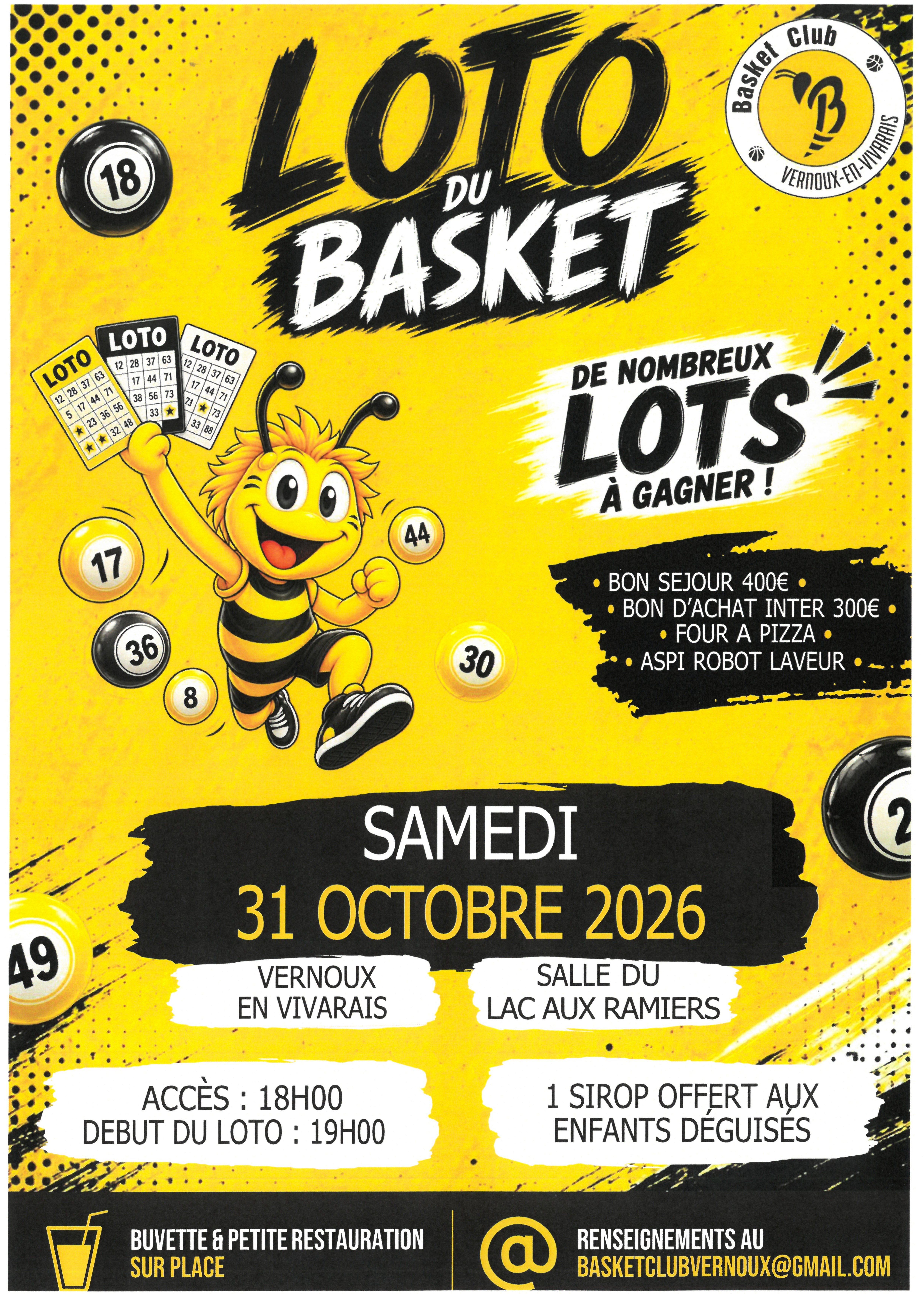 Loto de l'association Baskek-club de Vernoux