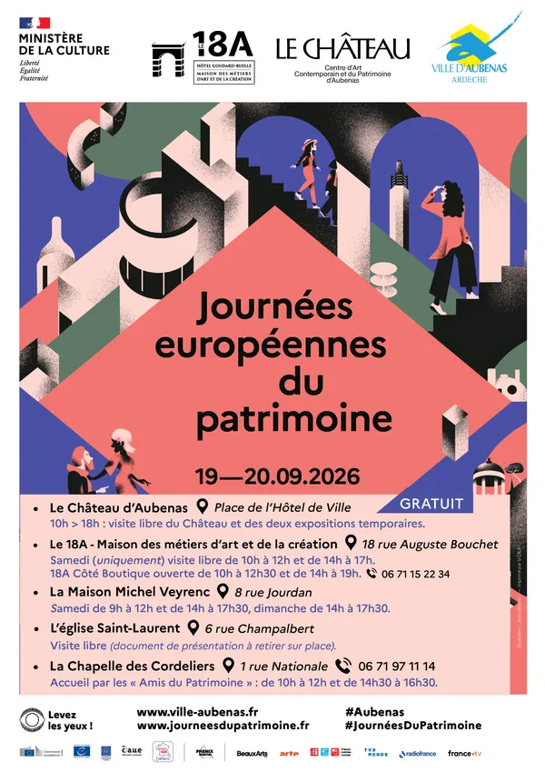 Journées Européennes du patrimoine 2026 : Le Château - Centre d'Art Contemporain et du Patrimoine d'Aubenas
