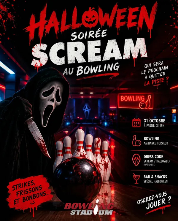 Soirée Halloween au bowling stadium Saint-Gratien