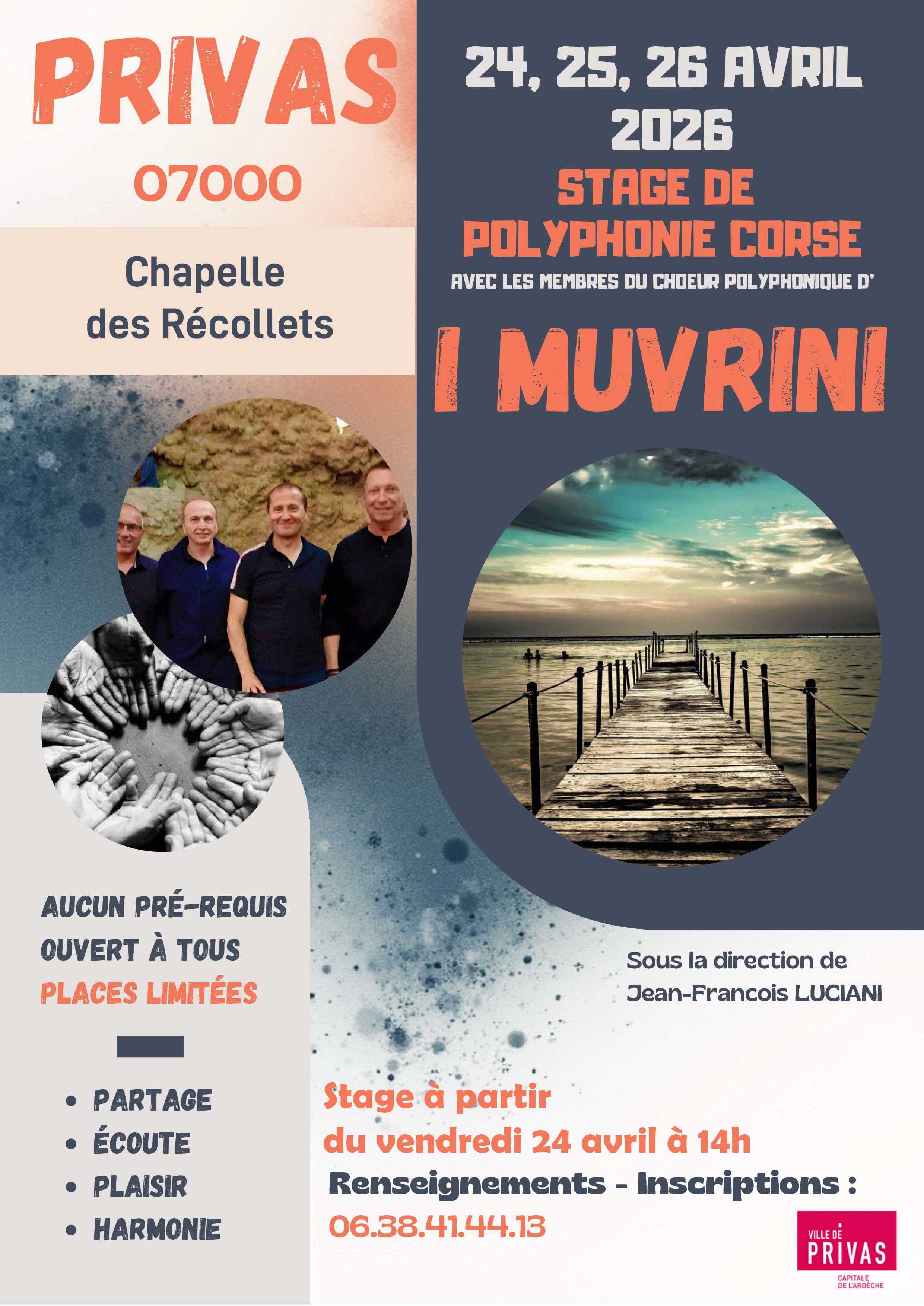 Stage de polyphonie corse avec les membres du Chœur Polyphonique I Muvrini