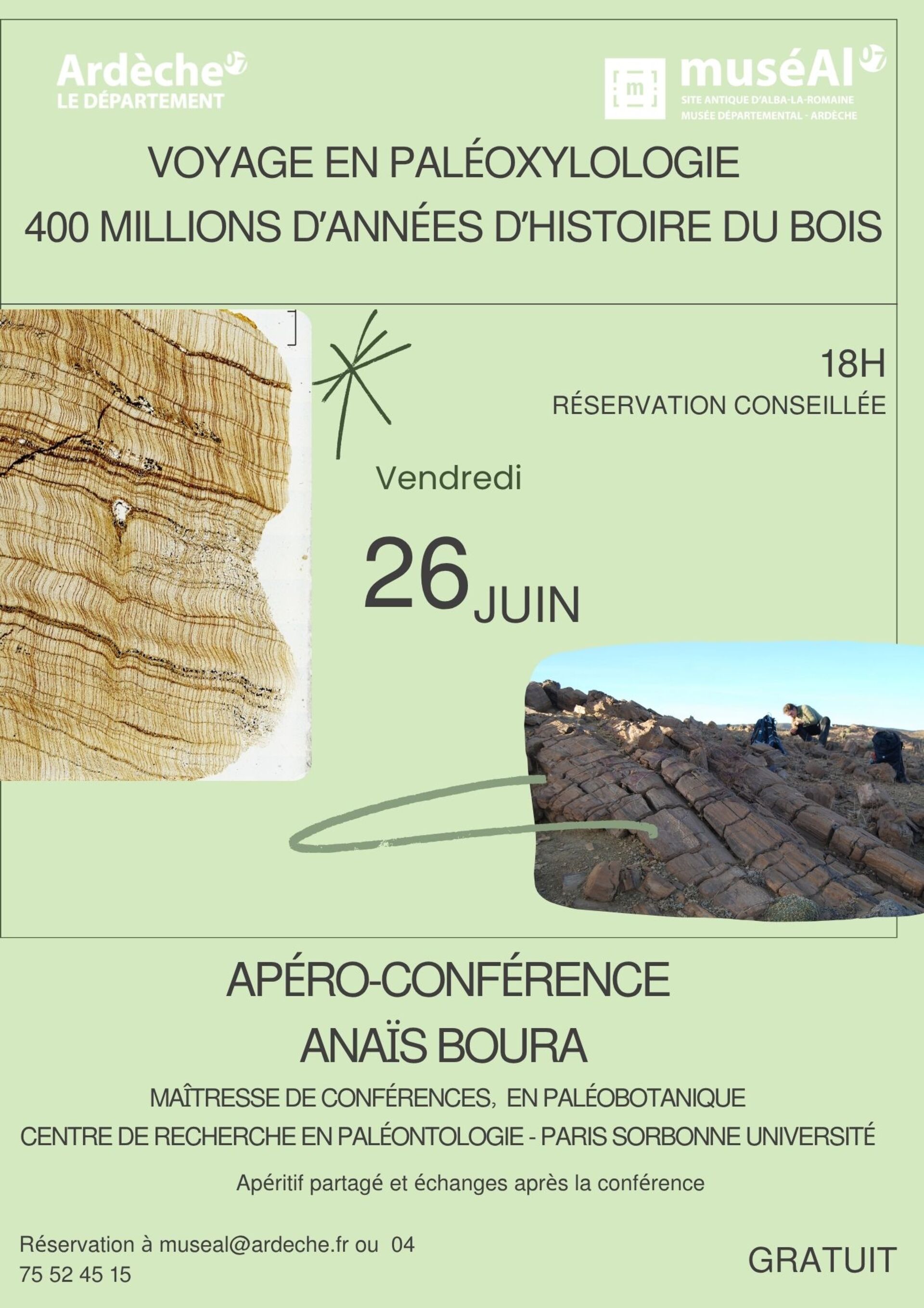 Apéro-conférence - Voyage en paléoxylologie