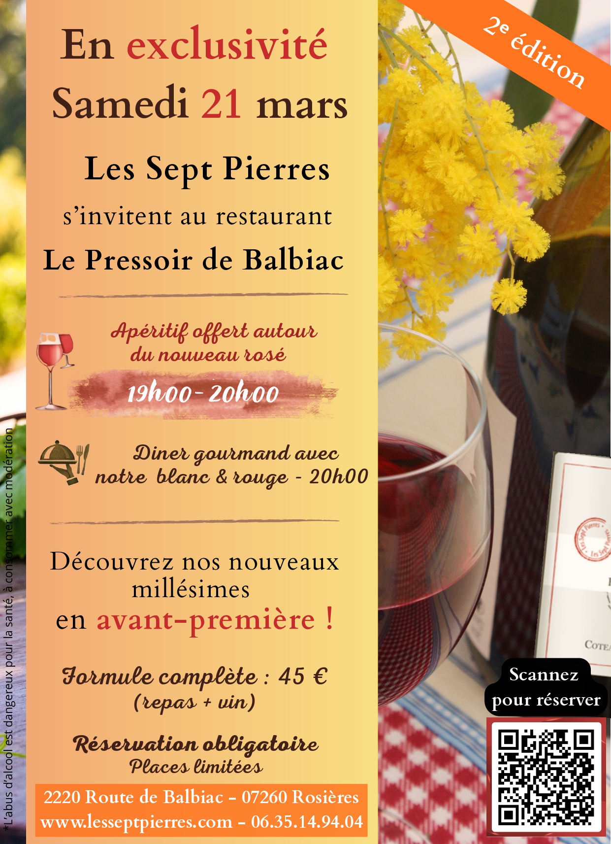 Soirée Printemps – Nouveaux Millésimes