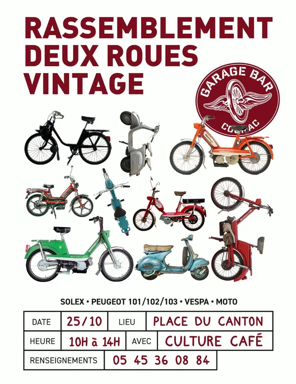 Rassemblement de deux roues vintage