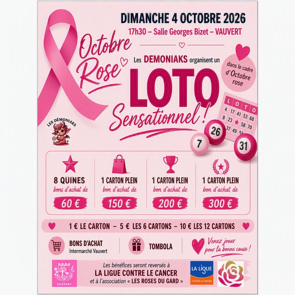 Loto - Octobre Rose