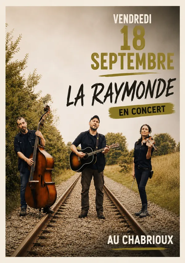 Concert du trio "La Raymonde" (chanson folk/rock)