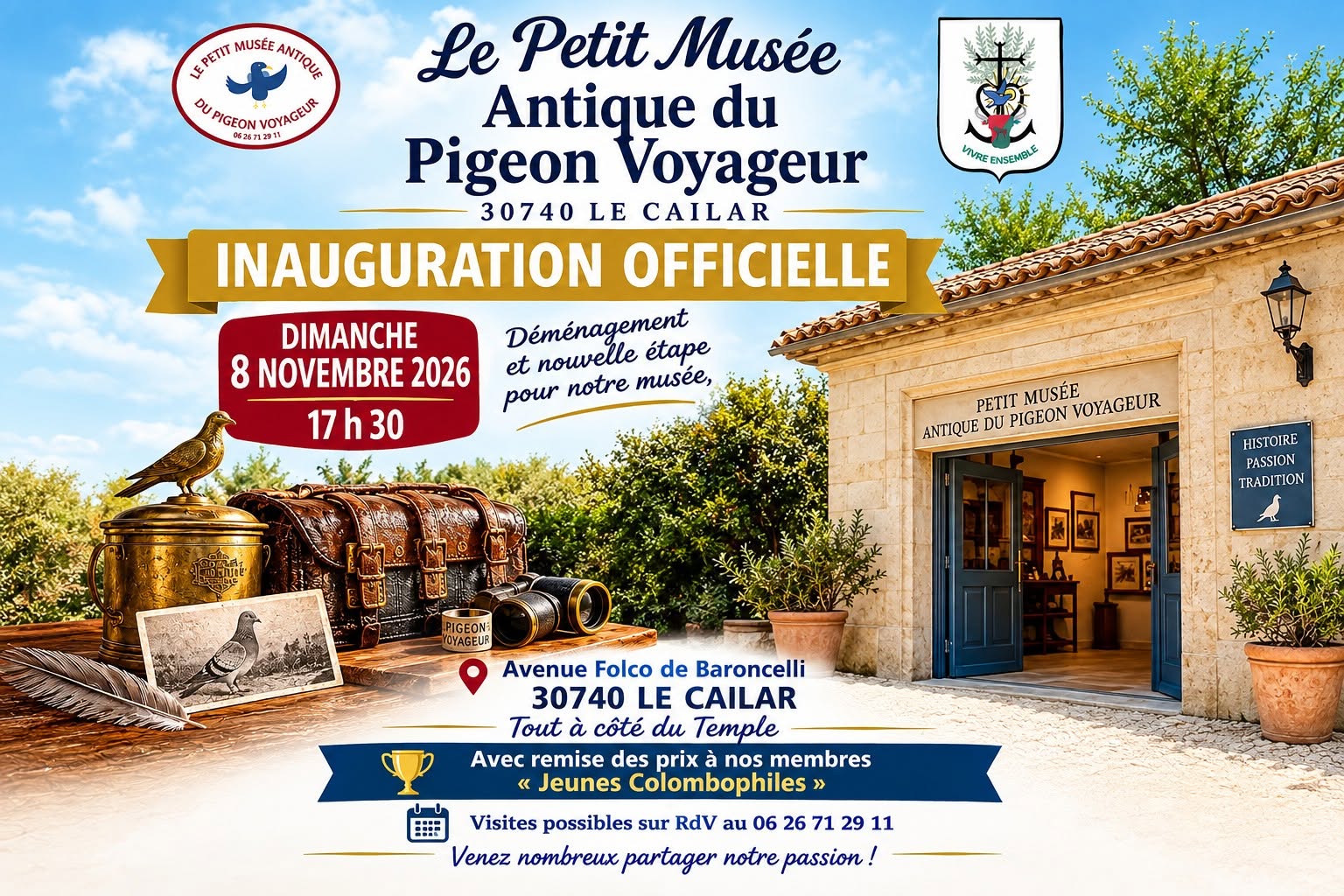 Inauguration : Le Petit Musée Antique du Pigeon Voyageur