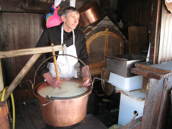 Démonstration de la fabrication de Tomme à l'ancienne