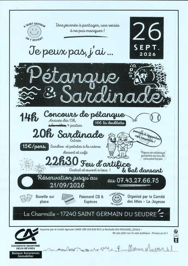 Pétanque et sardinade - Feu d'artifice