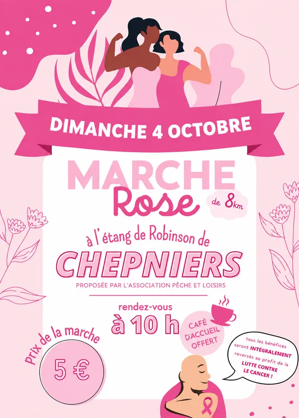 Marche Rose à l'étang de Robinson