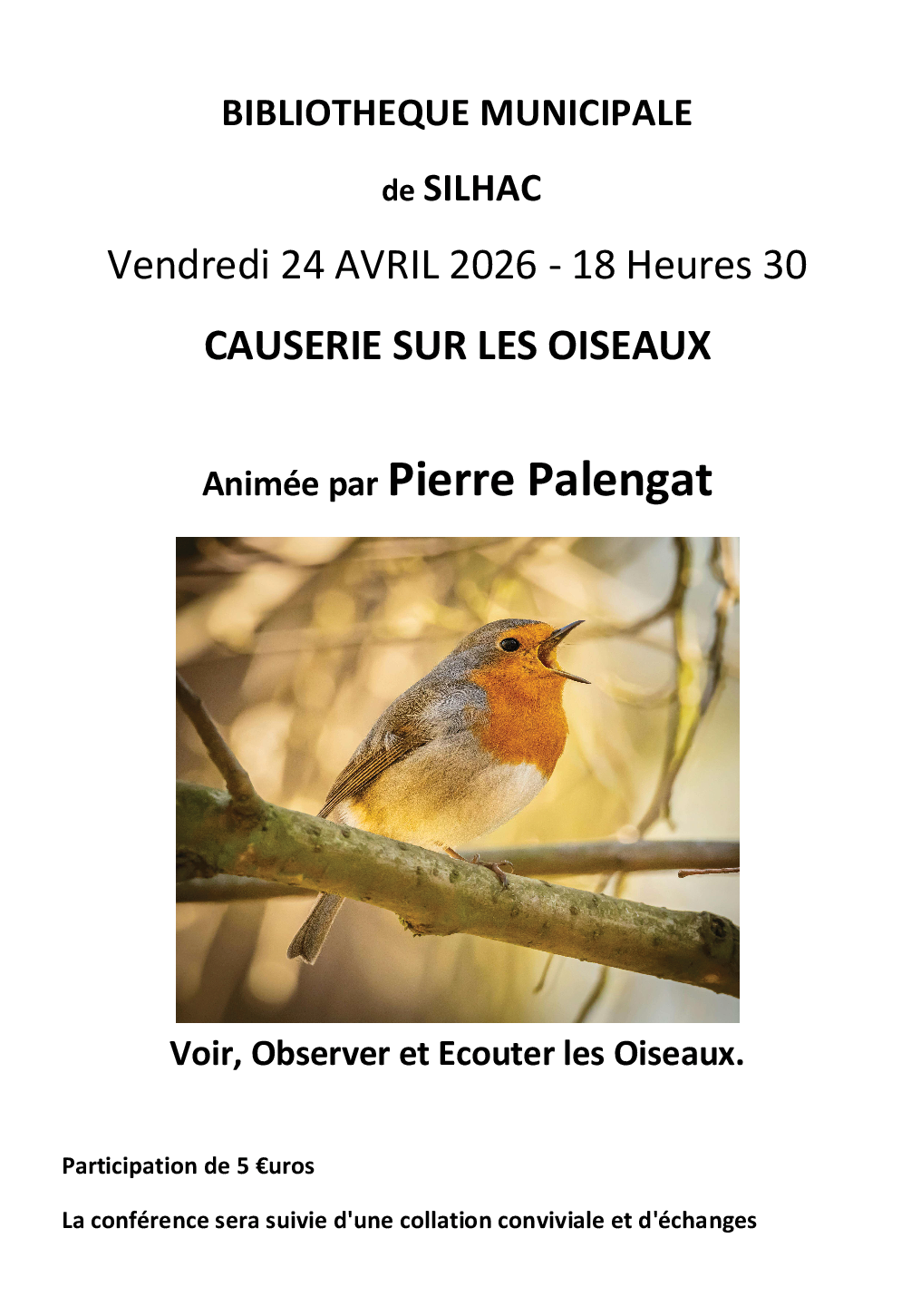 Causerie sur les oiseaux