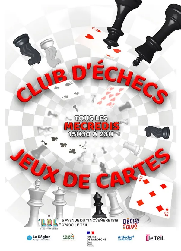 Club d'échecs et jeux de cartes