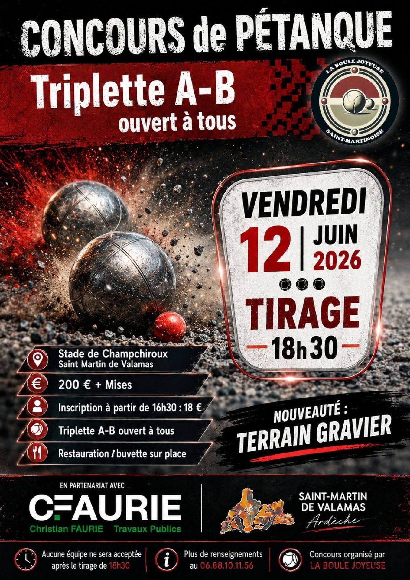 Concours de pétanque Triplette