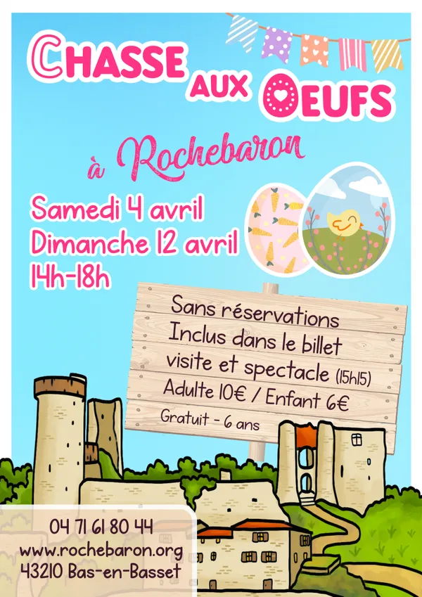 Chasse aux oeufs au château de Rochebaron