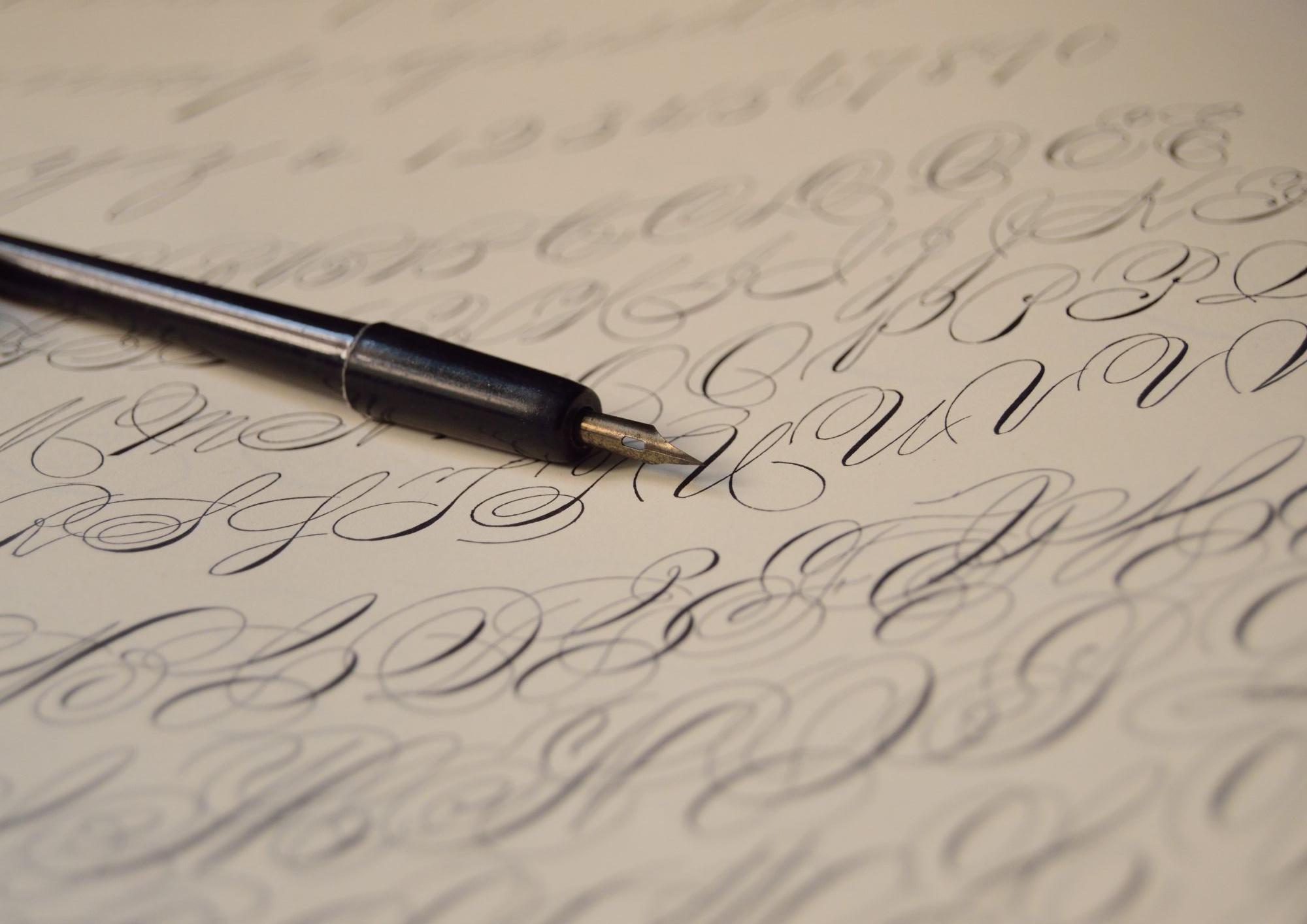 Atelier calligraphie à l'Abbaye de Mazan du Mercredi 26 Août